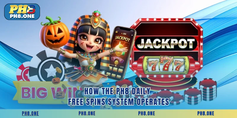 How the PH8 daily free spins system operates