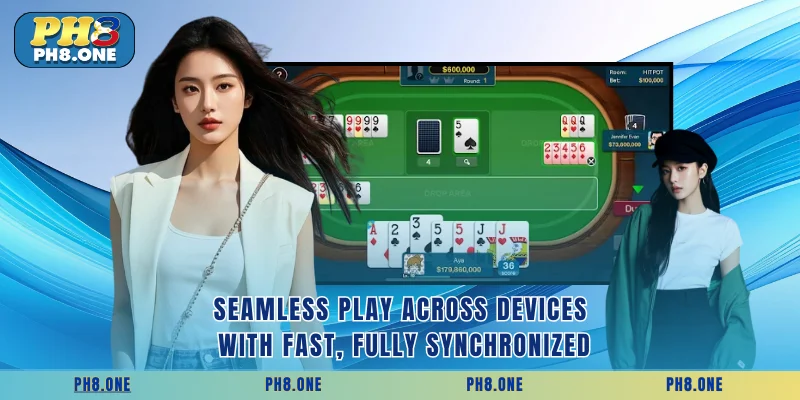 Seamless play across devices with fast, fully synchronized